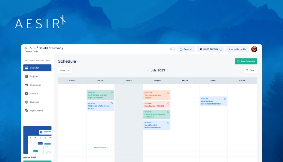 aesirx offers a free social media automation tool on dapp
