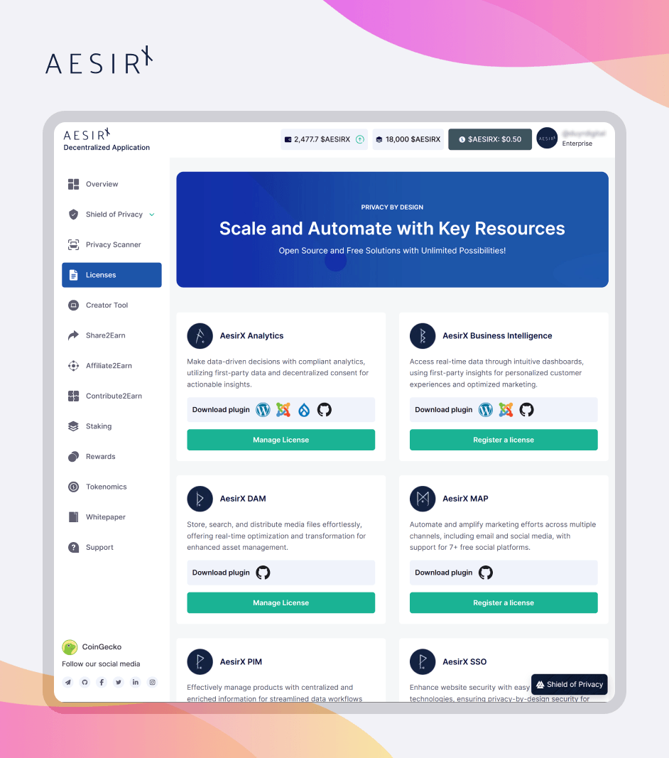 centralized license management for easy access
